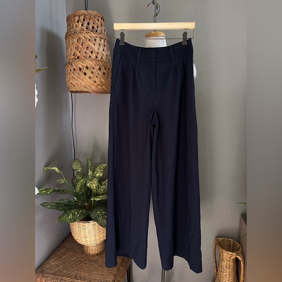 ☑️Olivia Palermo + Chelsea 28 Wide Leg  Palazzo Trousers Pants 6 - Picture 4 of 9